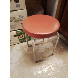 TABOURET VINTAGE ROUGE