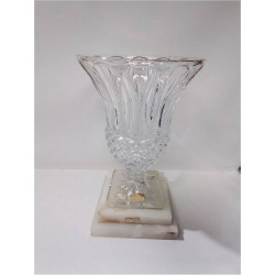VASE CRISTAL SOCLE ONYX