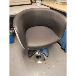 FAUTEUIL PIVOTANT GRIS BLANC