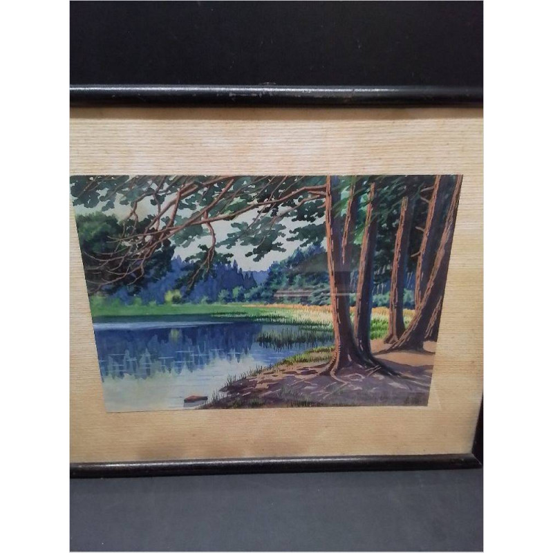 AQUARELLE SIGNÉE EMILE MARTIN 