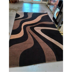 TAPIS MODERNE BRUN ET NOIR...