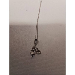 COLLIER + PENDENTIF FEE ARGENT 