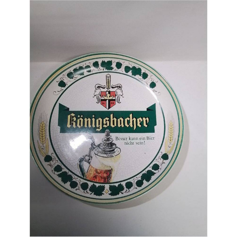 PLAT CÉRAMIQUE PUBLICITAIRE KONIGSBACHER
