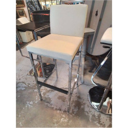 TABOURET DE BAR SKAI BEIGE 
