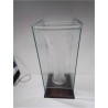 VASE VERRE SOCLE BOIS