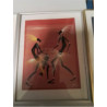 PEINTURE AFRICAINE SOUS VERRE