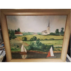 HUILE SUR TOILE VOILIERS...