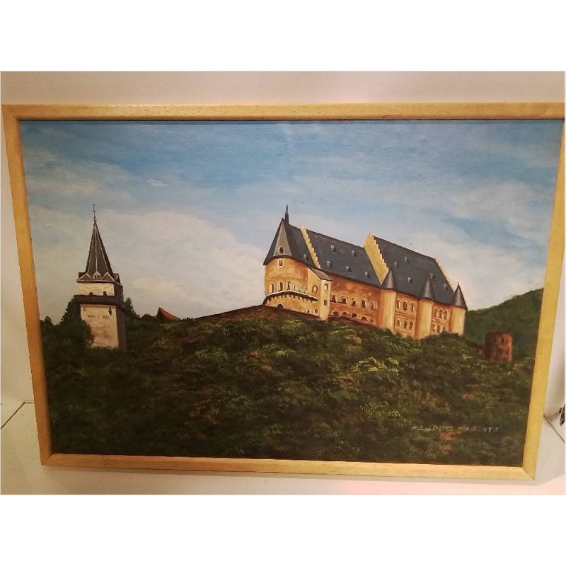 TABLEAU CHÂTEAU DE VIANDEN SIGNÉ 