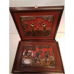 PLAQUE DECO BOIS CHINOISE