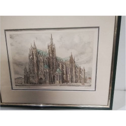 GRAVURE CATHÉDRALE DE METZ 