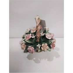 PANIER CÉRAMIQUE CAPODIMONTE 