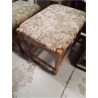 TABOURET BOIS TISSU