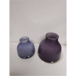 LOT DE 2 VASES MAUVE