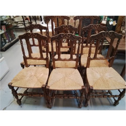 LOT DE 6 CHAISES ASSISES...