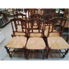 LOT DE 6 CHAISES ASSISES PAILLEES 