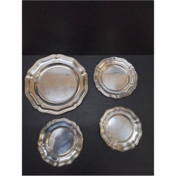 LOT DE PLATS MÉTAL ARGENTÉ 