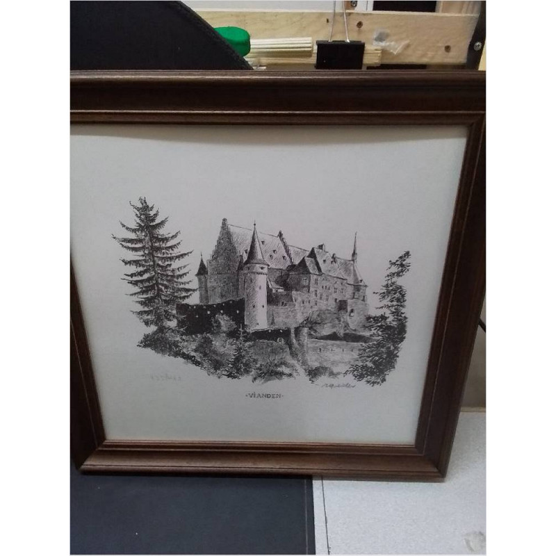 LITHOGRAPHIE CHÂTEAU LUXEMBOURGEOIS 