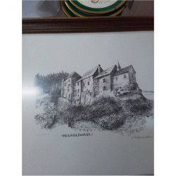 LITHOGRAPHIE CHÂTEAU LUXEMBOURGEOIS 