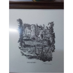 LITHOGRAPHIE CHÂTEAU LUXEMBOURGEOIS 