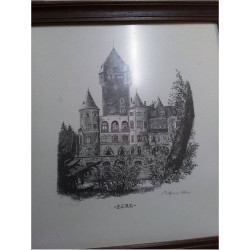 LITHOGRAPHIE CHÂTEAU LUXEMBOURGEOIS 
