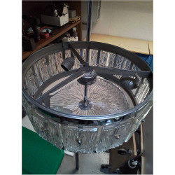 LUSTRE VINTAGE A FACETTES ET CHROME 