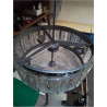 LUSTRE VINTAGE A FACETTES ET CHROME 
