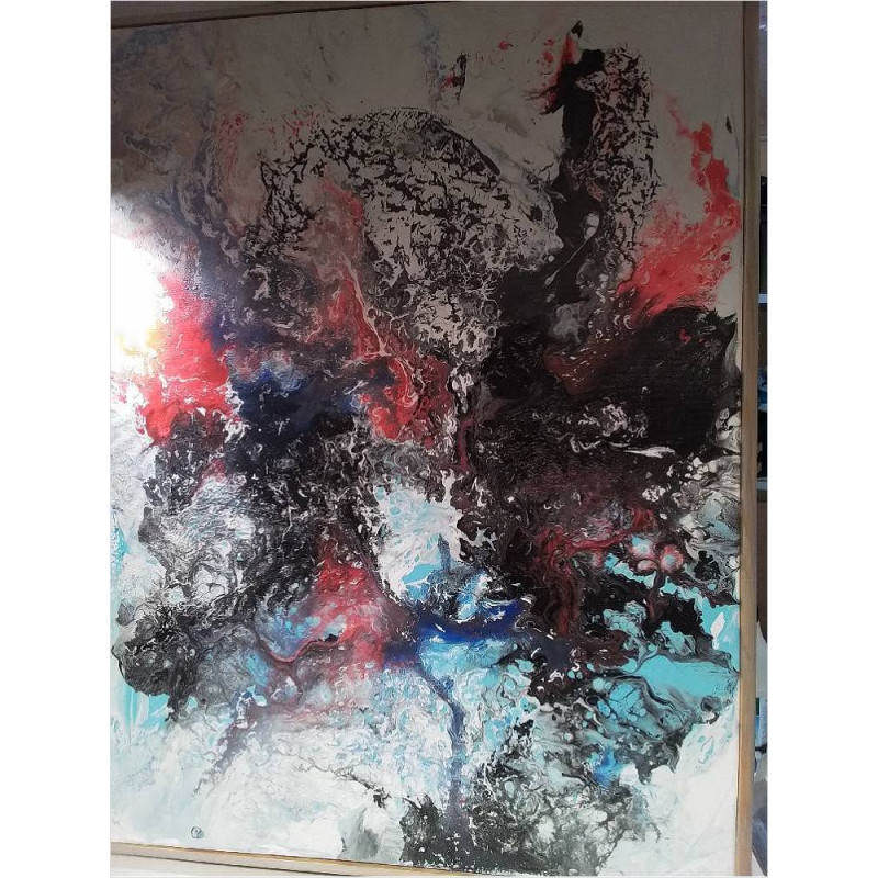 TABLEAU ACRYLIQUE POURING 