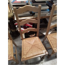 LOT DE 4 CHAISES ASSISES...