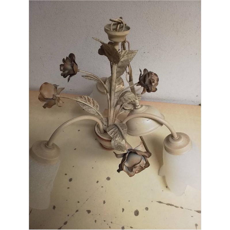 LUSTRE STYLE ART NOUVEAU 3 FEUX 