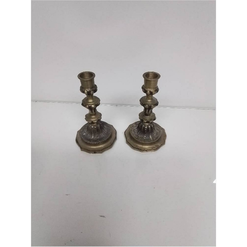 LOT DE 2 BOUGEOIRS LAITON 