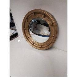 MIROIR ROND BORD DORE 