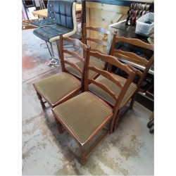 LOT 4 CHAISES BOIS ASSISES...