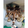 LUSTRE LAITON 6 FEUX