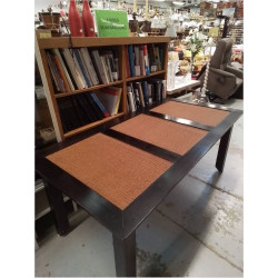 TABLE A MANGER BOIS ET ROTIN 