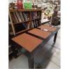 TABLE A MANGER BOIS ET ROTIN 