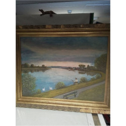 HUILE SUR TOILE PÊCHEUR 