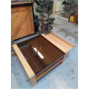 TABLE BASSE VERRE FUMÉ 1 TIROIRS 