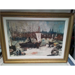 HUILE SUR TOILE MARINE 