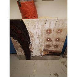 TOILE MODERNE TONS BRUNS NOIRS