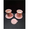 LOT DE TASSES A CAFÉ VILLEROY ET BOCH ROSE