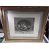 GRAVURE ENCADREMENT DORÉ 