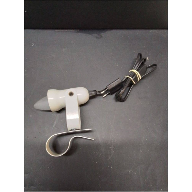 LAMPE PINCE METAL BLANC 