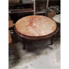 TABLE BASSE RONDE MARBRE BRUN