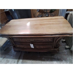 TABLE BASSE CHENE 2 TIROIRS 