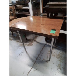 TABLE FORMICA BRUN 2 ALLONGES