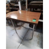 TABLE FORMICA BRUN 2 ALLONGES