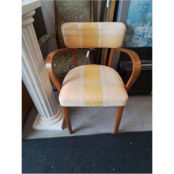 FAUTEUIL BRIDGE TISSU JAUNE