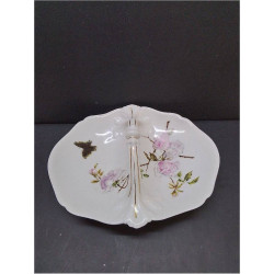 PLATEAU PORCELAINE ROSE ET...