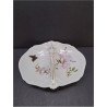 PLATEAU PORCELAINE ROSE ET PAPILLON