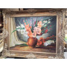 HUILE SUR TOILE JEAN WACHS CADRE DORÉ 